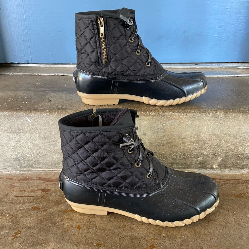 Nautica black duck boot style ankle boot - Picture 2 of 7